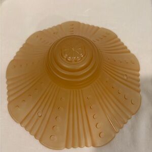 Macbeth Evans dot and line peach petal wear glass ceiling shade